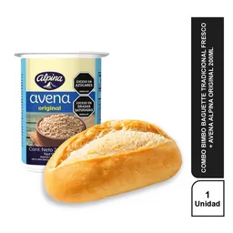 Combo Bimbo Baguette Tradicional Fresco + Alpina Avena Original