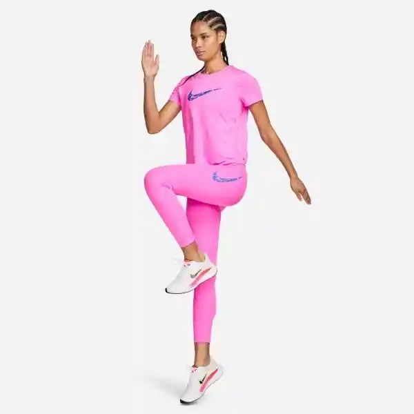 Nike Camiseta One Swsh Hbr Top Rosado Para Mujer Talla M