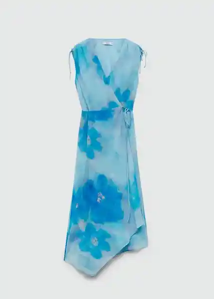 Vestido Clariet Azul Talla Xs Mujer Mango