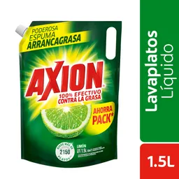 Lavaplatos Líquido Axion Limón 1.5L