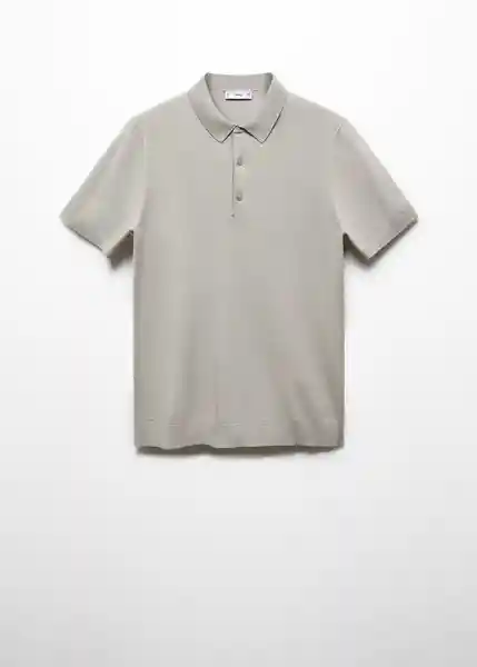 Camisa Polo Arraona Piedra Talla M Hombre Mango