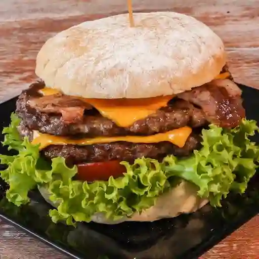 Hamburgo Doble Carne + Papas Americanas