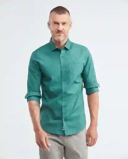 Camisa M/l Carbon Pocket Verde Arból Oscuro Talla S Hombre Chevignon