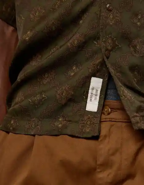 Camisa Hombre Verde Talla LARGE 2988309 American Eagle