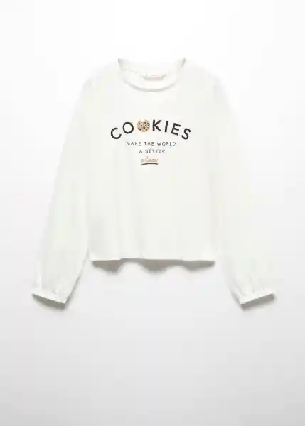 Camiseta Cookies Off White Talla 08 Niña Mango