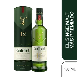 Glenfiddich Whisky 12 Años Single Malt 750 Ml