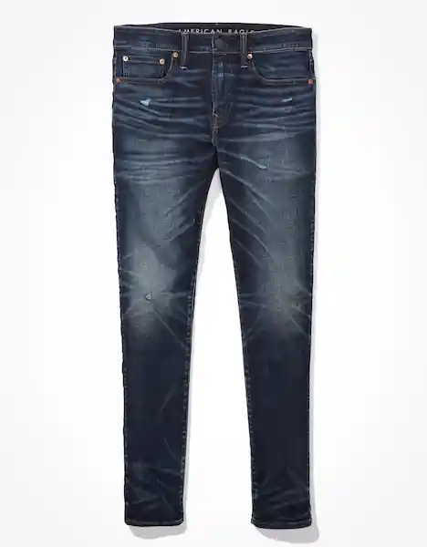 Jean Skinny Hombre Azul Talla 33 x 32 American Eagle