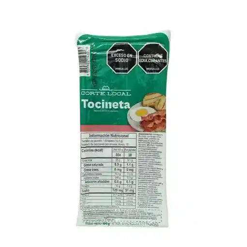 Tocineta de Cerdo - Corte Local