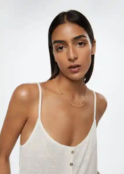 Top Toni Offwhite Talla L Mujer Mango