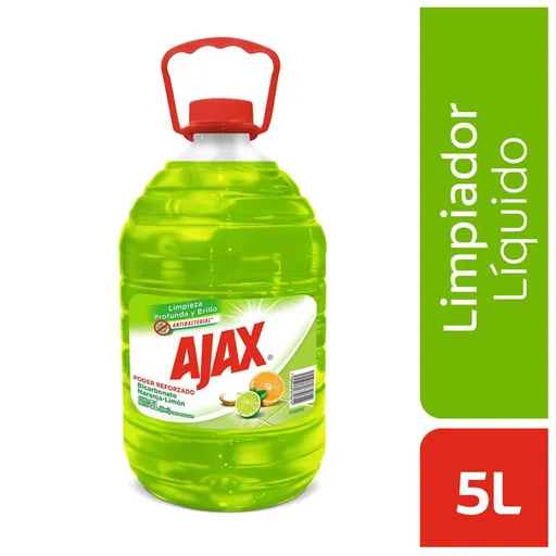 Ajax Limpia Pisos Líquido Con Fragancia a Bicarbonato Naranja-Limón