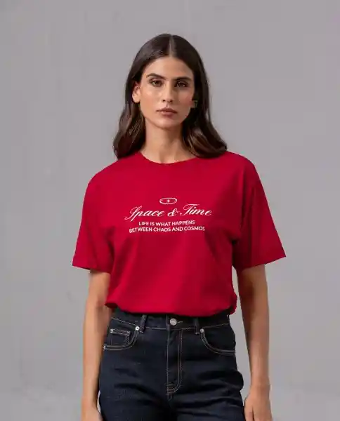Camiseta Mujer Rojo Rubi Oscuro Talla XL 85300 Rifle