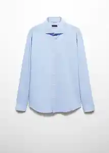 Camisa Palmar Celeste Talla M Hombre Mango