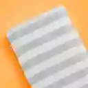 Toalla de Baño Polar Rayada Gris Miniso
