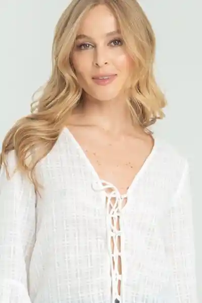 Blusa Summer Color Blanco Crudo Talla XS Ragged