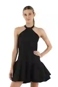 Vestido Corto Geneve Negro Talla M Mercedes Campuzano