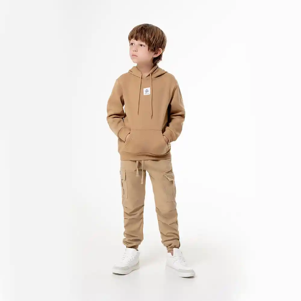 Pantalón Tipo Regular en Tejido Plano Kids Masculino Lerem Gef
