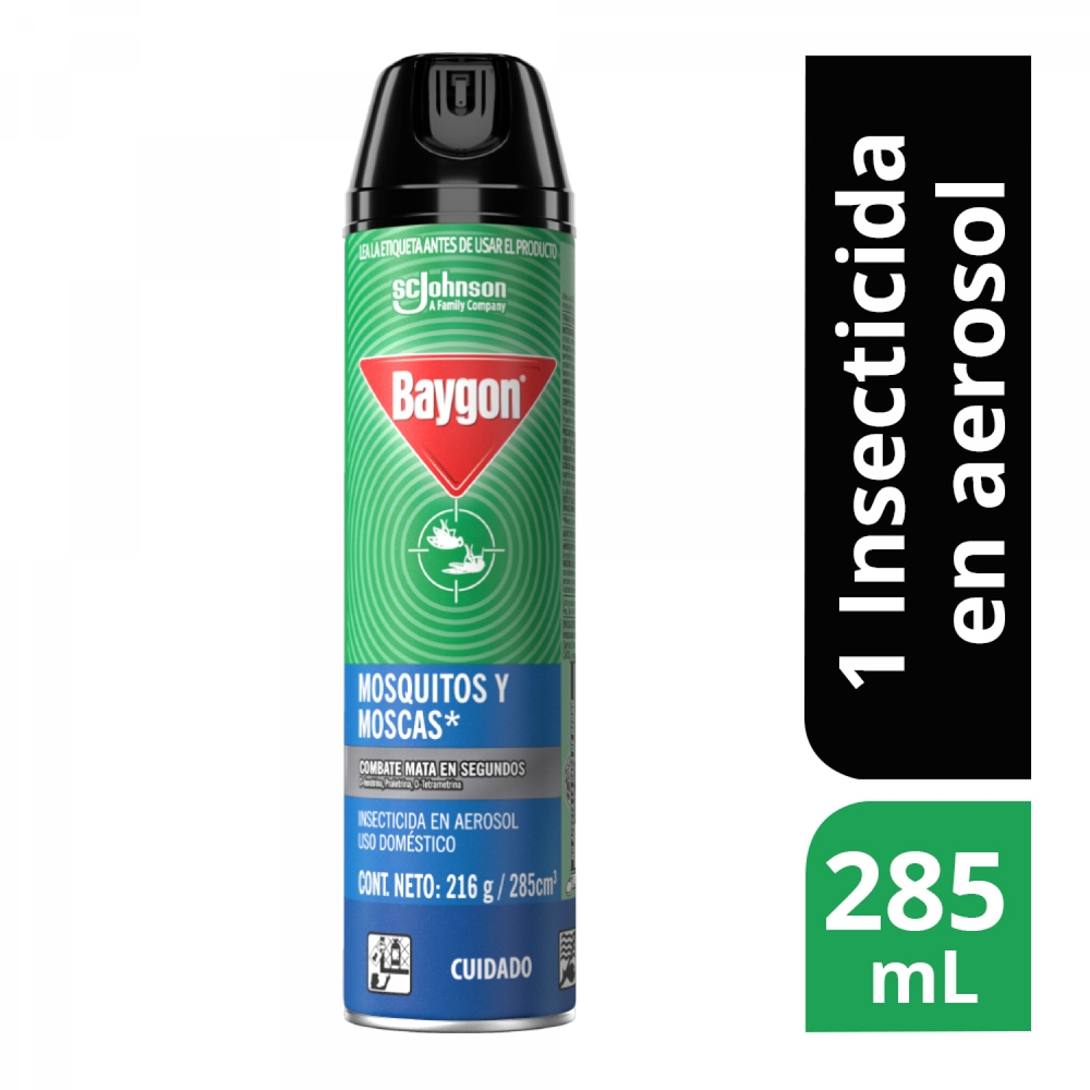 Baygon Insecticida en Aerosol Mata Insectos Voladores 285 ml