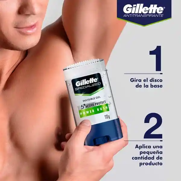 Gillette Desodorante en Gel Antitranspirante Power Rush