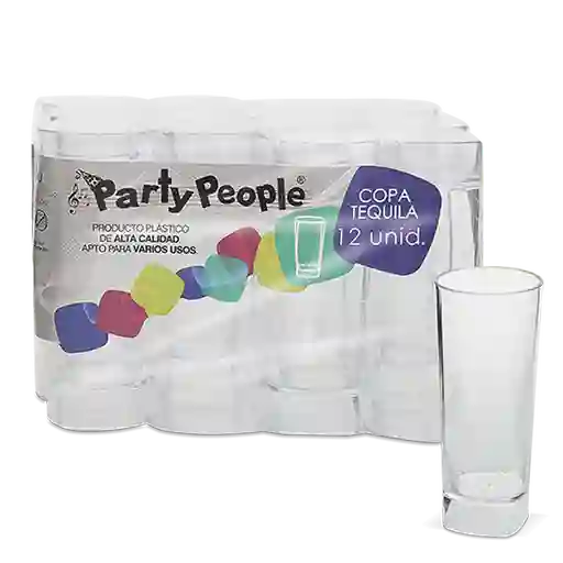 Copa Party People Tequila Colores Surtidos 12u