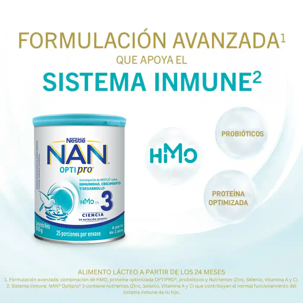 Alimento lácteo NAN OPTIPRO Etapa 3 x 800g