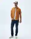 Camisa Hombre Café Talla M 819f002 Americanino