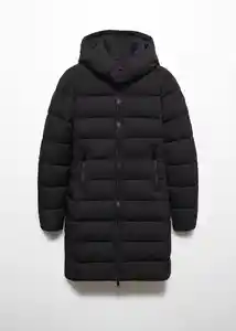 Abrigo Anorak Bego Negro Talla XL Mujer Mango
