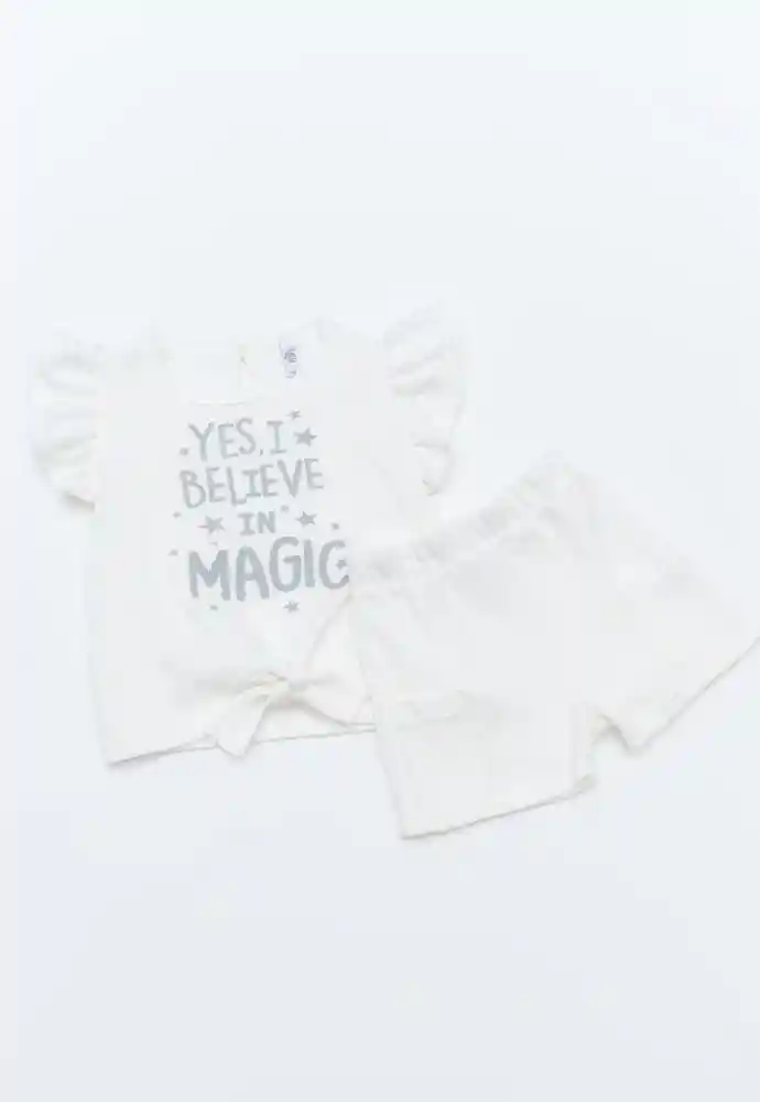 Conjunto Corto 18/24mese-blanco