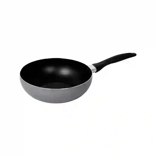 Wok Finlandek Aluminio Antiadherente Sin Tapa 1 Pieza Gris