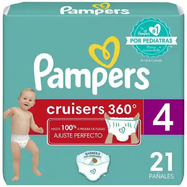 Pampers Cruisers 360 Pañales Talla 4 21U