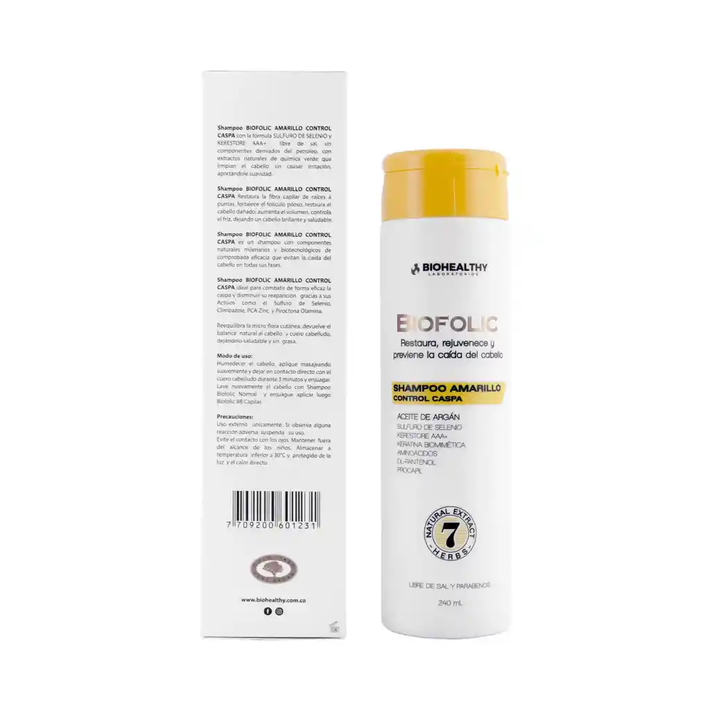 Biofolic Shampoo Amarillo Control Caspa