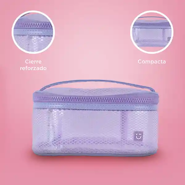 Cosmetiquera Plastificada Serie Miniso Morado Miniso