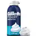 GILLETTE Foamy Mentol Espuma de Afeitar con Sensación Refrescante para Hombres Afeitada al Ras y Confortable 179 mL