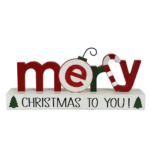 Decoración Navideña de Mesa Noritex Merry Christmas
