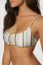 ONeill Top Bikini Heidi Stripe Surfside Amarillo Talla M