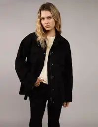Chaqueta Mujer Negro Talla MEDIUM 3525001 American Eagle