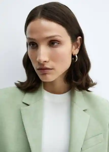 Blazer Americana Sevilla Verde Pastel Talla S Mujer Mango