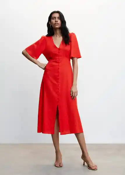 Vestido Red 2 Rojo Talla S Mujer Mango