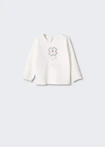 Camiseta Bloom Offwhite Talla 69 Niñas Mango