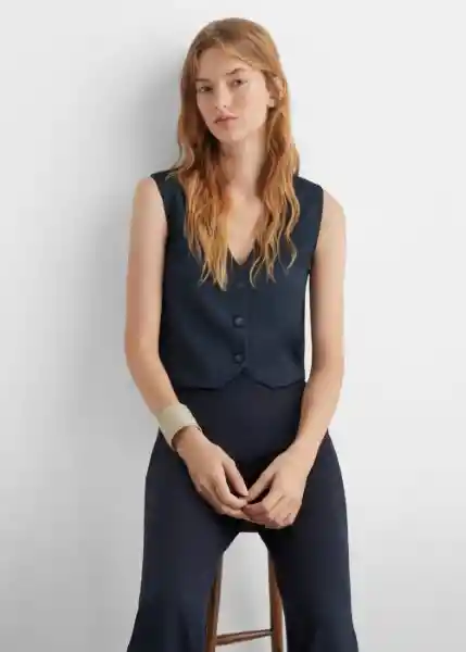 Chaleco Sanremoa Marino Talla 20 Niña Mango
