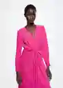 Vestido Antina Fucsia Talla L Mujer Mango