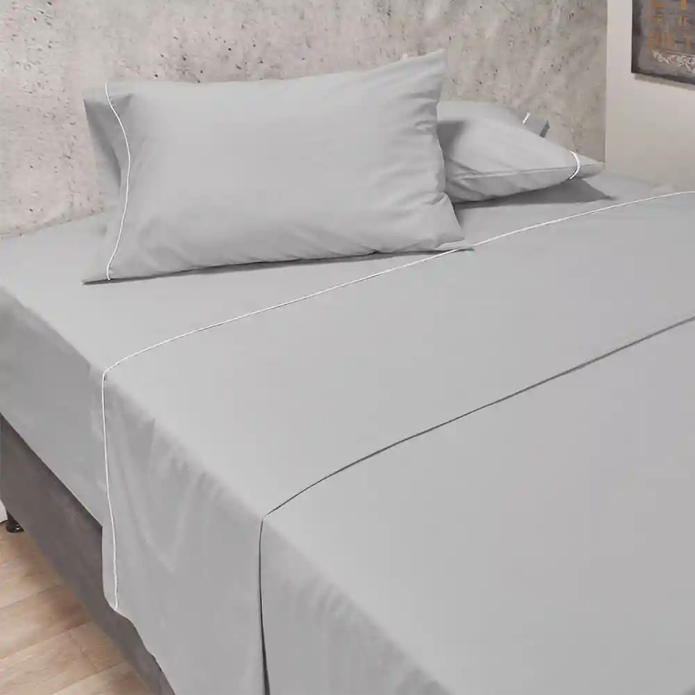 Juego de Sábanas King Moderno 144h Gris Wamsutta
