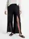  Pantalon Plinio Mujer Negro Puro Ultraoscuro Talla M Naf-Naf 