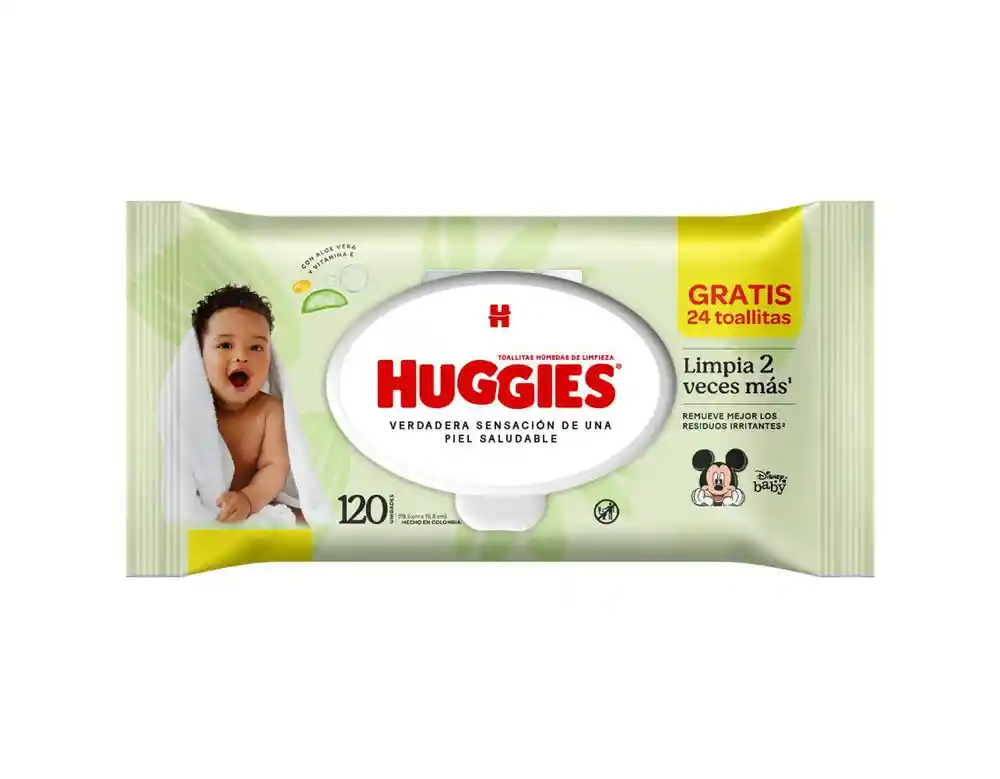 Oferta Toallitas Huggies Húmedas Limpieza Disney Baby (120 Und)