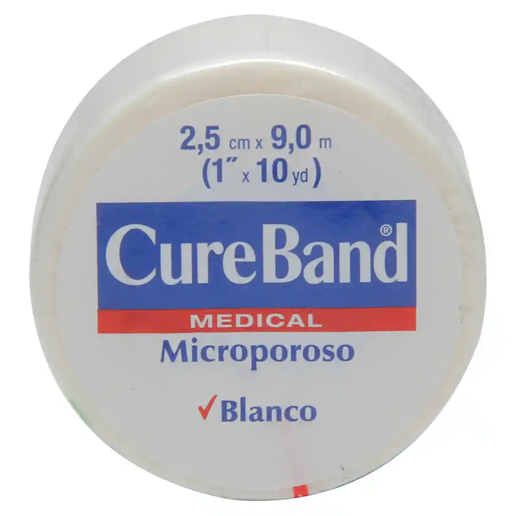 Cure Band Microporoso Blanco 2.5 Cm x 9.0 M
