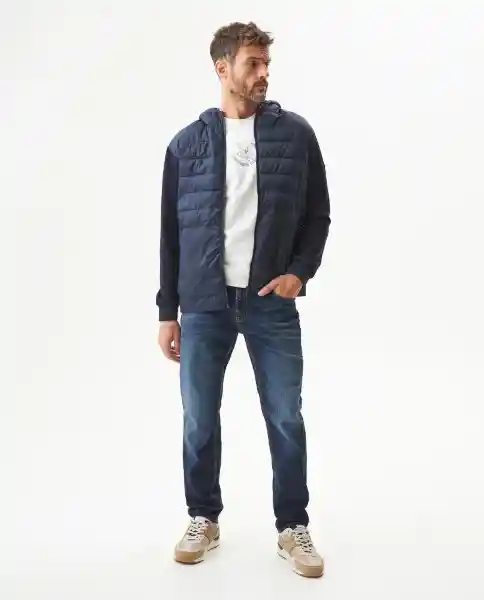 Chaqueta Quilted And Knit Azul Marino Ultraoscuro T.S Chevignon