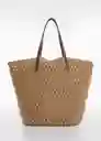 Bolso G Tarida Camel Talla 99 Mujer Mango