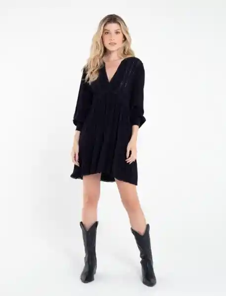 Vestido Loaita Mujer Negro Puro Ultraoscuro Talla L Naf Naf