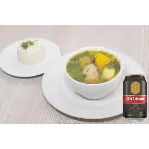 Combo Sopa de Pollo + Club col. Negra Lta 330ml