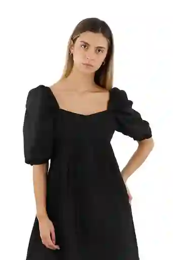 Vestido Corto Sunrise Negro Talla Xs Mercedes Campuzano