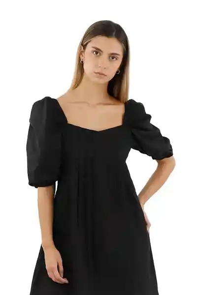 Vestido Corto Sunrise Negro Talla Xs Mercedes Campuzano